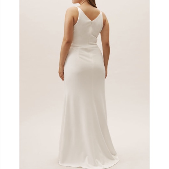 Anthropologie x BHLDN Jones V-neck Crepe Dress - Picture 4 of 16